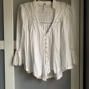 Free people blouse, white. Size small
